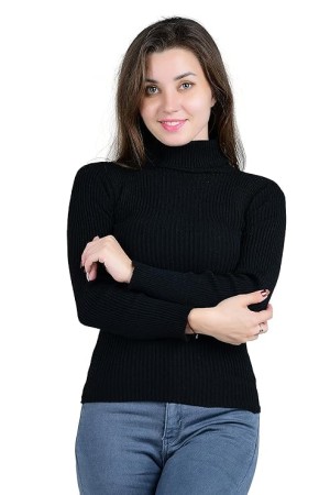 HIGH Neck Sweater for Woman Winter WEAR Navy